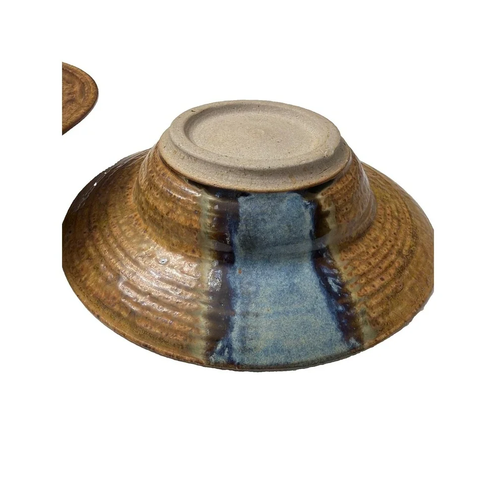 2 Pottery Bowls 9.75